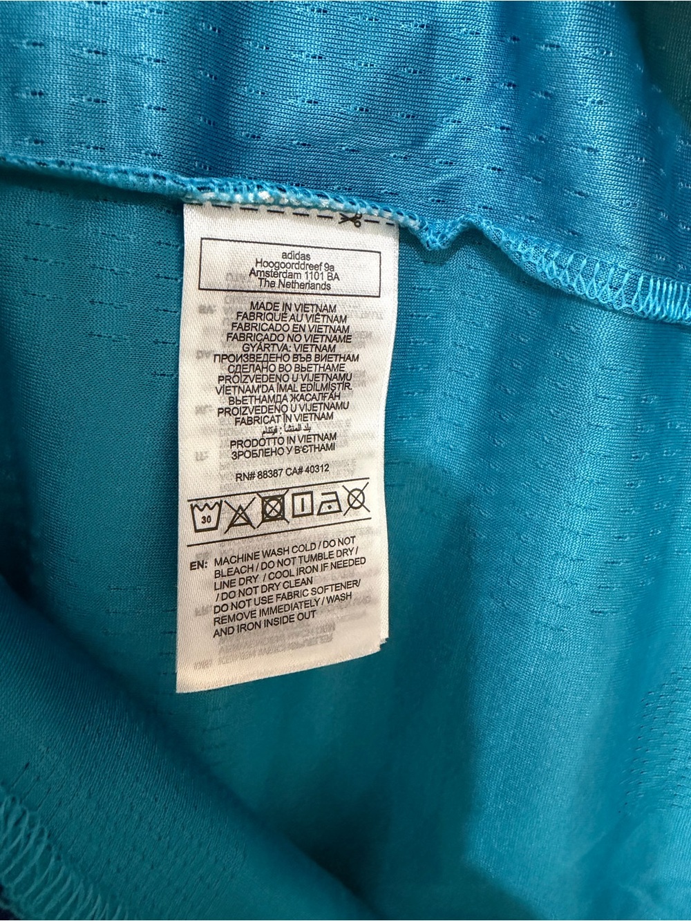 adidas Teal & Neon Yellow Men’s Soccer Jersey - Picture 10 of 10